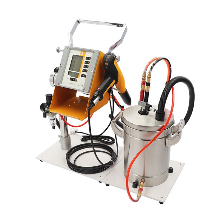 Small Work Spraying Paint Powder Coating Machine with Fluidized Hopper